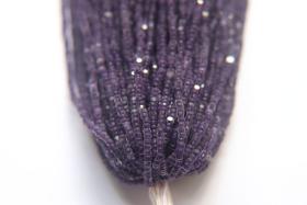 11/0 Hanks Charlotte Cut Beads Crystal Matt Purple Velvet Lined 1/5/25/50/100 Hanks PREMIUM SEED BEADS, Native Supplies