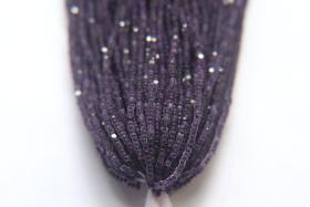 13/0 Hanks Charlotte Cut Beads Crystal Matt Purple Velvet Lined 1/5/25/50/100 Hanks 1.6mm glass beads, native jewelry supply, findings
