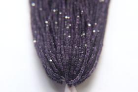 13/0 Hanks Charlotte Cut Beads Crystal Matt Purple Velvet Lined 1/5/25/50/100 Hanks 1.6mm glass beads, native jewelry supply, findings
