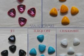 Swarovski 12 mm Vintage Flat Back Triangle Cabochon Cabs (5 COLOURS) 2/6/12/36 pieces home decorations / jewelry making