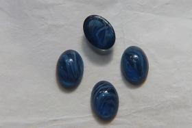 Swarovski 14x10 mm Vintage Montana Givre Swirls Flat Back Oval Cabochon Cabs in Crystal foiled 12/36/72/144 Pieces