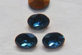 Vintage Swarovski 14x10 mm Crystal Montana (207) Oval Shape Premier Crystal Rhinestones gemstones