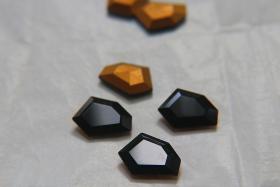 Vintage Swarovski 18 x 13 mm unusual shape Fancy rare stones in JET foiled 2/6/12/36/144 Pieces gemstones, jewlery making, color zirconium