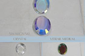 24 x 17mm Genuine Swarovski Crystal 6120 Flat Oval Mirror Pendant Fancy Crystal drop in (3 Colours) 1/2/6 Pieces vintage findings, jewelry