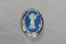 Swarovski Decorative Crystal Aurore Boreale 32 x 22 MM Fancy Crystal 1 Piece vintage findings, jewelry making