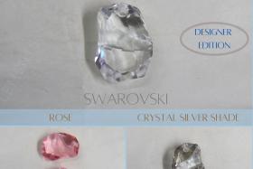 27mm Swarovski 6191 - LIMITED DESIGNER EDITION Divine Rock Pendant Fancy Crystal drop in Crystal vintage findings, jewelry