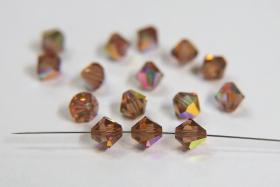 8mm Light Smoked Topaz Aurore Boreale Swarovski Bicone Cuts 12/36/72/144/288 Pieces embroidery materials, jewelry making