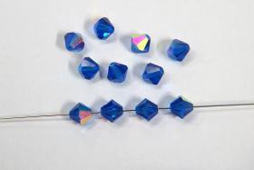 7mm Capri Blue AB (243) Swarovski Bicone Cuts 12/36/72/144/288 Pieces jewelry making/embroidery materials / premium vintage materials