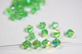 8MM Peridot Aurore Boreale Vintage Swarovski Bicone Beads 6/24/72/144 Pieces Haute couture embellishments, premium beads, vintage