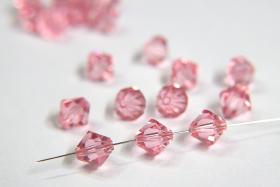 8MM Light Rose Vintage Swarovski Bicone Beads 6/24/72/144 Pieces Haute couture embellishments, premium beads