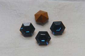 Vintage Swarovski 12 mm Swarovski Hexagon #4730 Montana Premier Crystal Rhinestones 2/6/12/36 Pieces gemstones