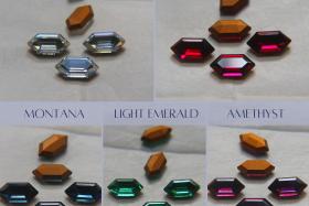 Vintage Swarovski 16.5 x 8.4mm Elongated Fancy rare stones (5 Colours) 6/12/36/144 Pieces gemstones, jewlery making, color zirconium