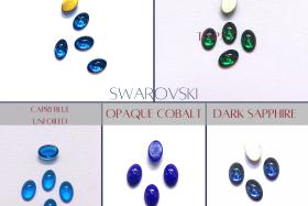 Swarovski 6X4 mm Vintage Flat Back Oval Cabochon Cabs (5 Colours) 36/72/144/288/720 Pieces