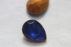 Vintage Swarovski 18x13 mm Vintage Blue Givre Swirls Oval Shape Gold Foiled 4320 Premier Crystal Rhinestones 2/6/12/24 Pieces gemstones