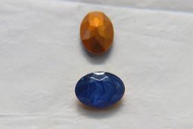 Vintage Swarovski 18x13 mm Vintage Blue Givre Swirls Oval Shape Gold Foiled Premier Crystal Rhinestones 2/6/12/24 Pieces gemstones