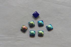 5mm Swarovski Vintage Flat Back Square Cabochon Cabs in Cobalt AB unfoiled Made in Austria 12/36/72/288/720  Pieces