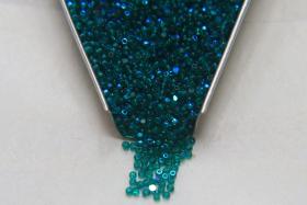 13/0 Charlotte Cut Beads Patina Transparent Blue Zircon Aurore Boreale 5/10/20/50/250/500 Grams craft supplies, jewelry making native supply