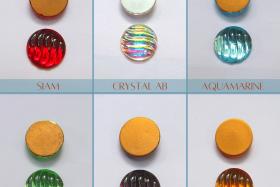 Swarovski 18 mm Vintage Rose Foiled Flat Back (7 Colours) Round Cabochon 2/6 Pieces