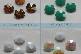 12 mm Swarovski Vintage Flower Stones (4 Colours) Rhinestones 6/12/36/72 pieces