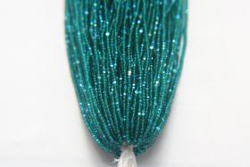 13/0 Hanks Charlotte Cut Beads Patina Transparent Blue Zircon Aurore Boreale 1/5/25/50/100 Hanks 1.6mm glass beads, native supply