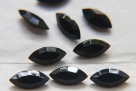 15x7 mm Swarovski fancy Jet Unfoiled 6/24 Pieces Jewery making stones gemstones, fancy opal stones