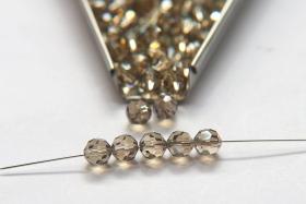 5mm Swarovski Elements Article 5000 Light Smoked Topaz Satin Faceted Round Beads 6/12/36/172/44/288/720 Pieces