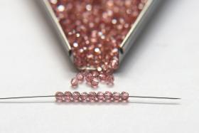 3mm Swarovski 5000 Light Rose Satin Faceted Round Beads 6/12/36/72/144/288/720/1440 Pieces Jewelry making beads