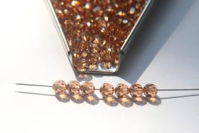 5mm Swarovski Elements Article 5000 Light Smoked Topaz Faceted Round Beads 6/12/36/172/44/288/720 Pieces