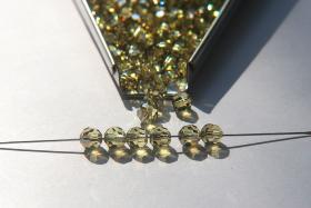5mm Swarovski Elements Article 5000 Jonquil Satin Faceted Round Beads 6/12/36/172/44/288/720 Pieces