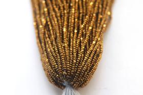 13/0 Hanks Charlotte Cut Beads Dorado Metallic 1/5/25/50/100 Hanks 1.6mm PREMIUM SEED Beads, jewelry supply, vintage beads