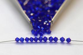 4mm Cobalt Swarovski Bicone beads 36/72/144/432/720 Pieces embroidery materials, jewelry making, craft supplies, decorations