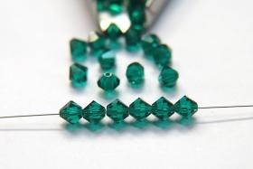 6 mm Emerald Preciosa Bicones 12/36/72/144/288 Pieces Jewelry making beads Made in Czech Republic