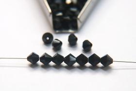 6 mm Jet Preciosa Bicones 12/36/72/144/288 Pieces Jewelry making beads Made in Czech Republic