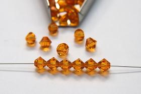 6 mm Topaz Preciosa Bicones 12/36/72/144/288 Pieces Jewelry making beads Made in Czech Republic