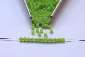3mm Green Opal Genuine Czech Bicone 36/72/144/432/720 Pieces (51010) Jewelry findings, embroidery materials, jewelry making, craft supplies