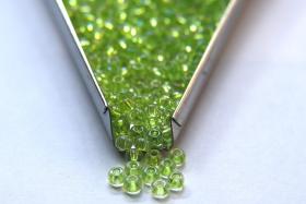6/0 glass Seed Beads Transparent Light Green AB 10/50/100/250 Grams size 6 Preciosa Rocaille 4mm spacer beads, large, big hole, native beads