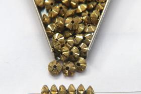 Handmade Diamond cut brass beads 4.2x7.5x1.5 MM rare findings, brass tubes, jewelry making, craft supplies, decoration, couture