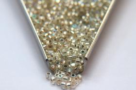 8/0 Charlotte Cut Beads Patina Crystal Silver Lined Aurore Boreale 10/20/50/250/500 Grams PREMIUM SEED Beads jewelry supply vintage findings