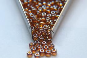 6/0 glass Seed Beads Medium Topaz Transparent Luster 10/50/100/250 Grams size 6 Preciosa Rocaille 4mm spacer beads, large, big hole