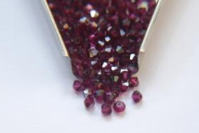 3mm Fuchsia Satin Swarovski Bicone 5301 Beads 36/72/144/432/720 Pieces Jewelry findings, embroidery materials, jewelry making