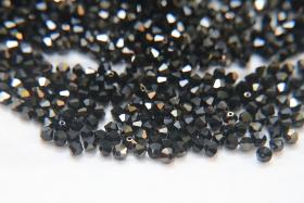 4mm Jet Nut Swarovski Bicone BEADS 36/72/144/432/720 Pieces rare findings, jewelry making, embroidery materials