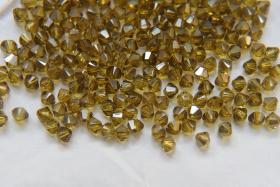 4mm Lime Satin Swarovski Bicone beads 36/72/144/432/720 Pieces craft supplies, love beads, vintage findings