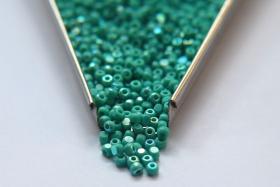 8/0 Charlotte Cut Beads Patina Opaque Aqua Green Aurore Boreale 10/20/50/250/500 Grams PREMIUM SEED Beads jewelry supply vintage findings