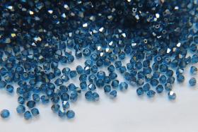 3mm Capri Blue Satin Swarovski Bicone 5301 Beads 36/72/144/432/720 Pieces Jewelry findings, embroidery materials, jewelry making