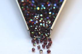 3/4mm Burgundy Aurore Boreale Swarovski Bicone beads rainbow 36/72/144/432/720 Pieces rainbow beads, jewelry making, couture embellishments