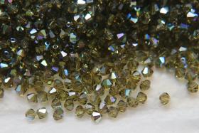 4mm Swarovski Khaki AB Bicones beads rainbow 36/72/144/432/720 Pieces (550) rainbow beads, jewelry making, couture embellishments