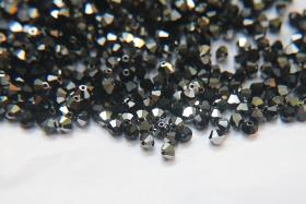 Jet Metallic Silver (4mm) Swarovski Bicone beads 36/72/144/432/720Pieces craft supplies, love beads, vintage findings