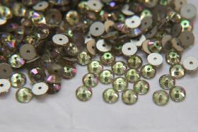 5 MM Swarovski  Crystal Luminous Green 3128 or 3112 or 3000 Lochrose Sew-on STONES 24/72/144/720 Pieces, embroidery materials, wedding