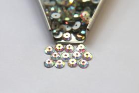 4MM Preciosa Crystal Flat Back Sew-On Stone - Loch Rose 8 Facet CRYSTAL AB Sew-On Style 36/72/144/1440 Pieces, embroidery materials