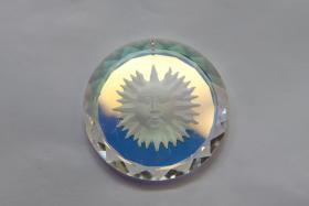 Swarovski Sun Pendants in Crystal Aurore Boreale 36 MM Fancy Crystal drops 1 Piece vintage findings, jewelry making